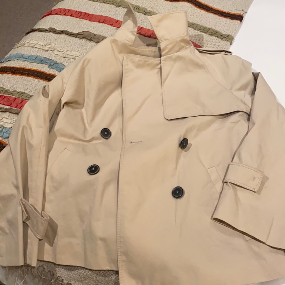 Zara Beige Double-Breasted Trench Coat